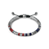 Bracelet / EV - Silver - Red & Blue