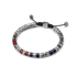 Bracelet / EV - Silver - Red & Blue