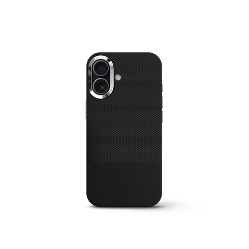 iPhone Case 17 & 18 - Vegan Leather - Black