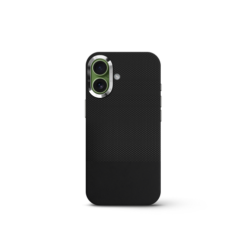 iPhone Case 17 & 18 - Vegan Leather - Black