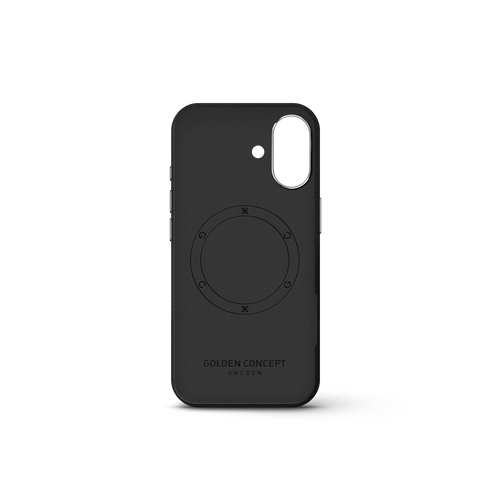 iPhone Case 17 & 18 - Vegan Leather - Black