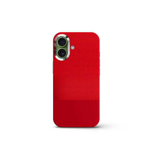 iPhone Case 17 & 18 - Vegan Leather - Red