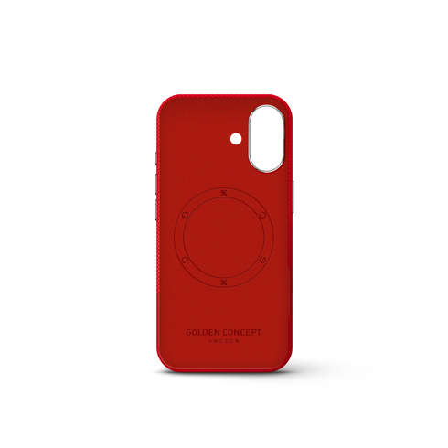 iPhone Case 17 & 18 - Vegan Leather - Red