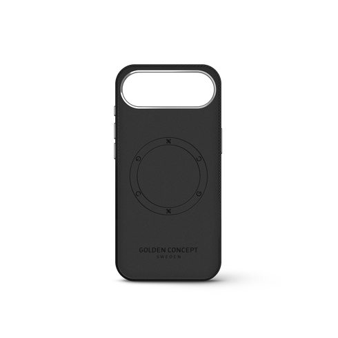 iPhone Case 17 & 18 - Vegan Leather - Black