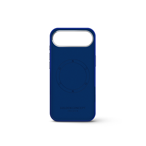 iPhone Case 17 & 18 - Vegan Leather - Deep Blue