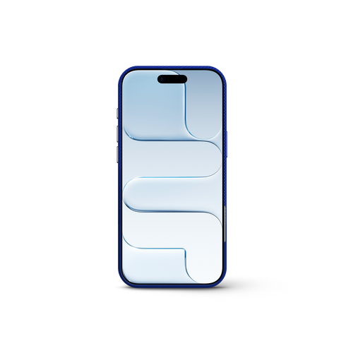 iPhone Case 17 & 18 - Vegan Leather - Deep Blue
