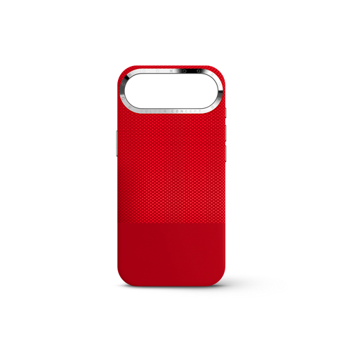iPhone Case 17 & 18 - Vegan Leather - Red