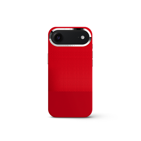 iPhone Case 17 & 18 - Vegan Leather - Red