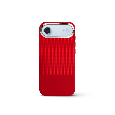 iPhone Case 17 & 18 - Vegan Leather - Red