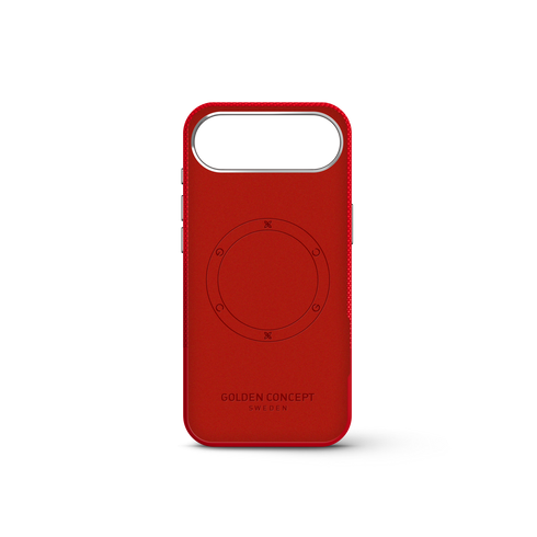 iPhone Case 17 & 18 - Vegan Leather - Red