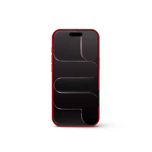 iPhone Case 17 & 18 - Vegan Leather - Red