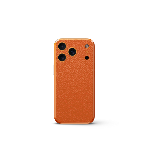 iPhone Case 17 / Magnetic Shield - Full-Grain Leather - Orange