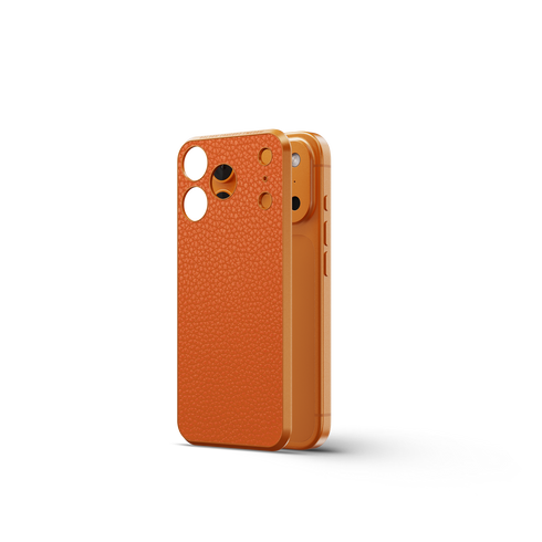iPhone Case 17 / Magnetic Shield - Full-Grain Leather - Orange