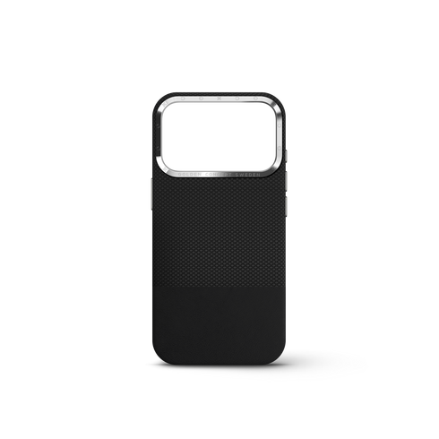 iPhone Case 17 & 18 - Vegan Leather - Black