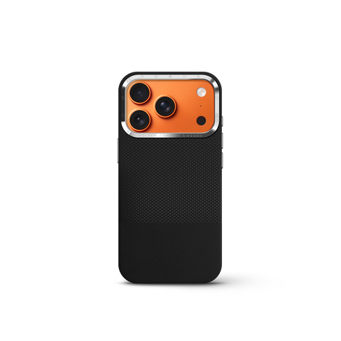 iPhone Case 17 & 18 - Vegan Leather - Black