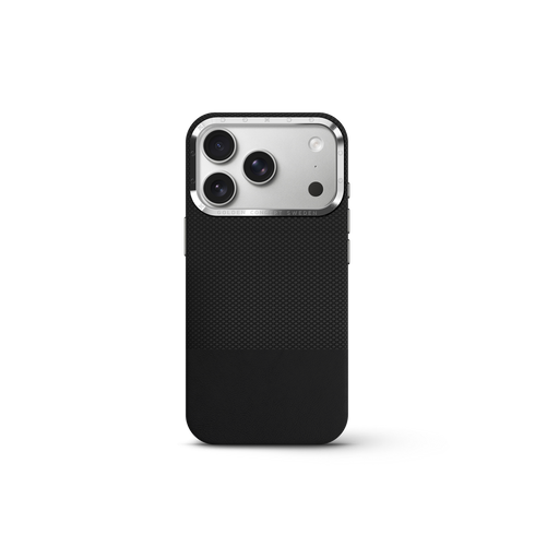 iPhone Case 17 & 18 - Vegan Leather - Black