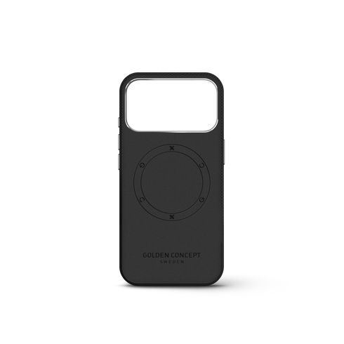 iPhone Case 17 & 18 - Vegan Leather - Black