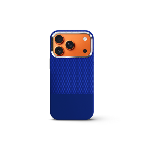 iPhone Case 17 & 18 - Vegan Leather - Deep Blue