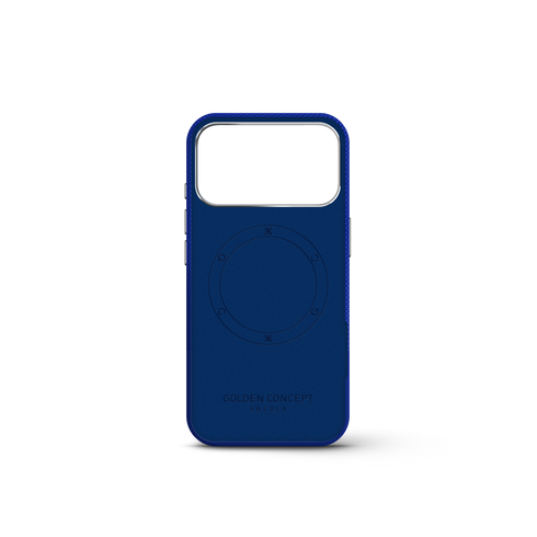 iPhone Case 17 & 18 - Vegan Leather - Deep Blue