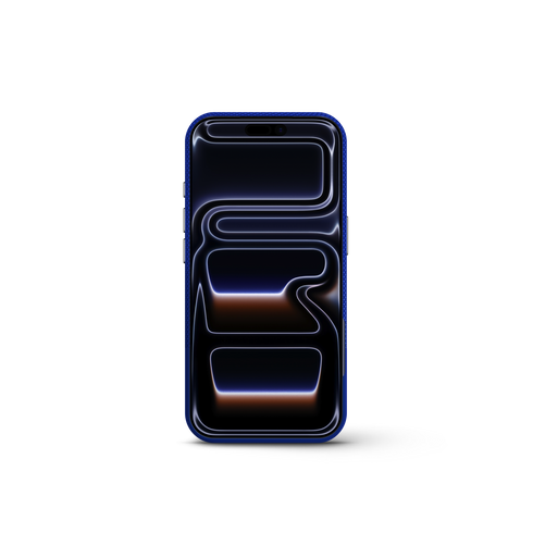 iPhone Case 17 & 18 - Vegan Leather - Deep Blue