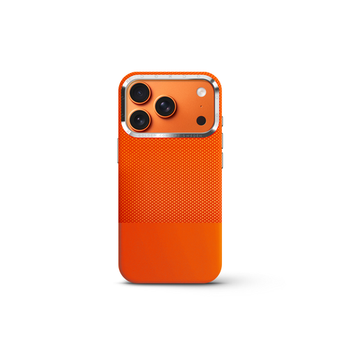 iPhone Case 17 & 18 - Vegan Leather - Orange