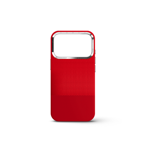 iPhone Case 17 & 18 - Vegan Leather - Red