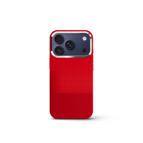 iPhone Case 17 & 18 - Vegan Leather - Red