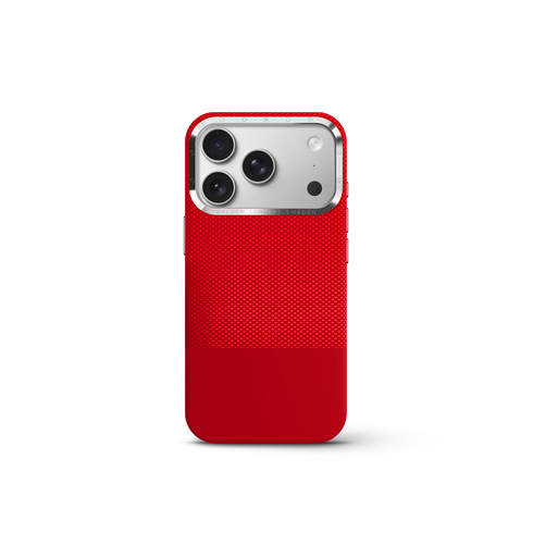 iPhone Case 17 & 18 - Vegan Leather - Red