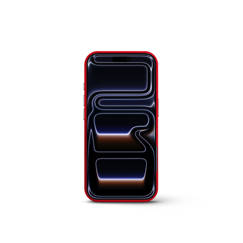 iPhone Case 17 & 18 - Vegan Leather - Red