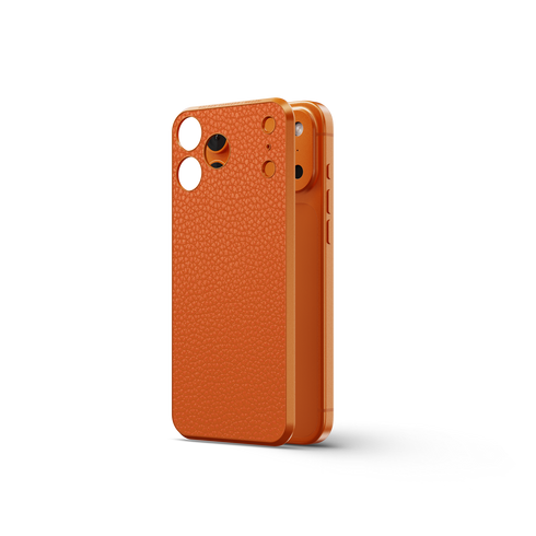 iPhone Case 17 / Magnetic Shield - Full-Grain Leather - Orange