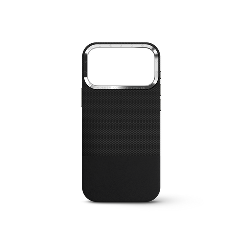 iPhone Case 17 & 18 - Vegan Leather - Black