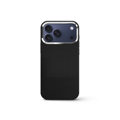 iPhone Case 17 & 18 - Vegan Leather - Black