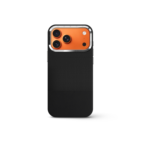 iPhone Case 17 & 18 - Vegan Leather - Black