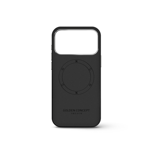 iPhone Case 17 & 18 - Vegan Leather - Black