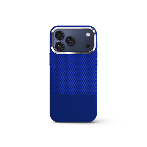 iPhone Case 17 & 18 - Vegan Leather - Deep Blue