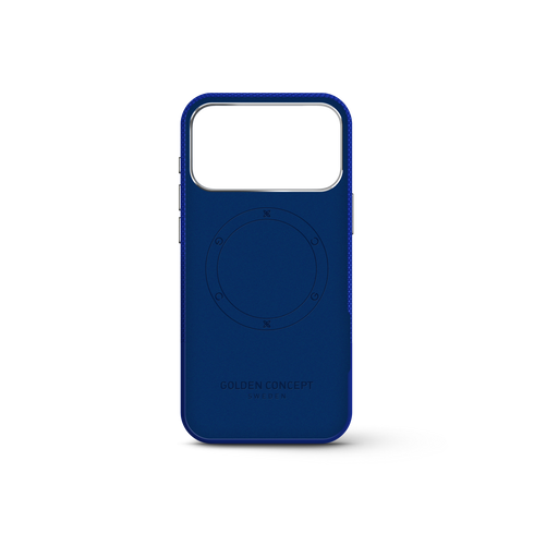 iPhone Case 17 & 18 - Vegan Leather - Deep Blue