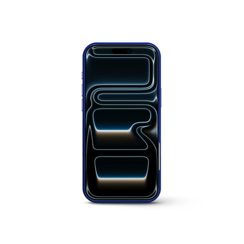 iPhone Case 17 & 18 - Vegan Leather - Deep Blue