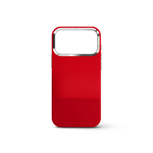 iPhone Case 17 & 18 - Vegan Leather - Red
