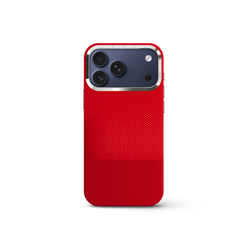 iPhone Case 17 & 18 - Vegan Leather - Red