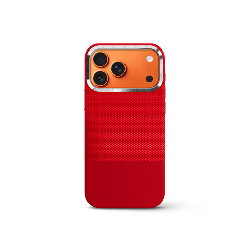 iPhone Case 17 & 18 - Vegan Leather - Red