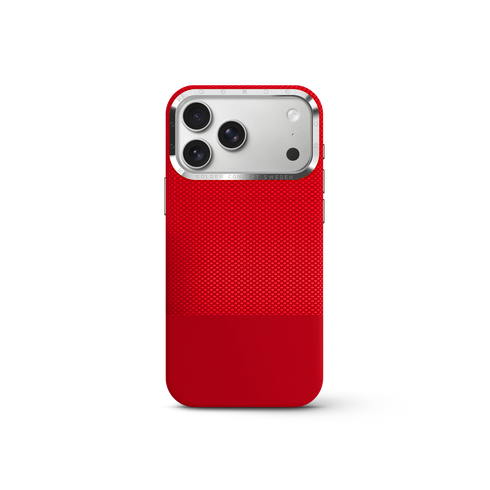 iPhone Case 17 & 18 - Vegan Leather - Red