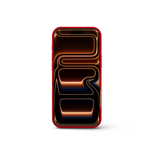 iPhone Case 17 & 18 - Vegan Leather - Red
