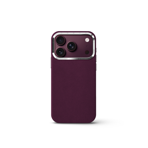 iPhone Case 17 & 18 - Alcantara - Burgundy