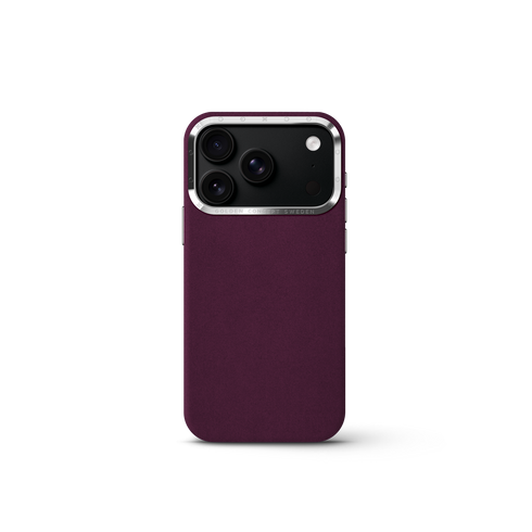 iPhone Case 17 & 18 - Alcantara - Burgundy