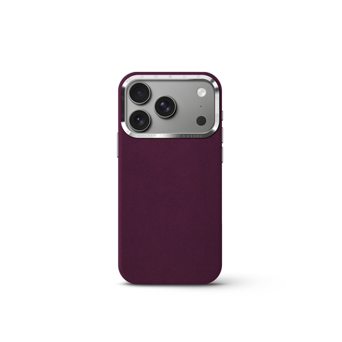 iPhone Case 17 & 18 - Alcantara - Burgundy