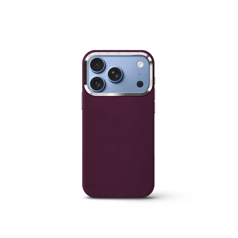 iPhone Case 17 & 18 - Alcantara - Burgundy