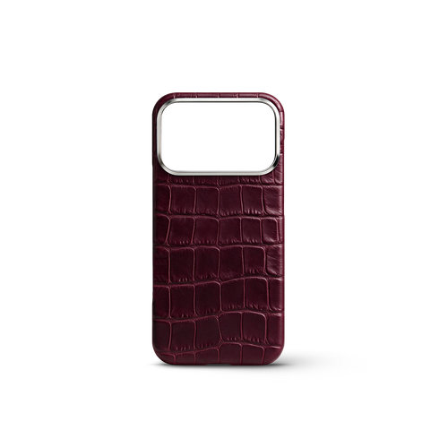 iPhone Case 17 & 18 - Alligator - Burgundy
