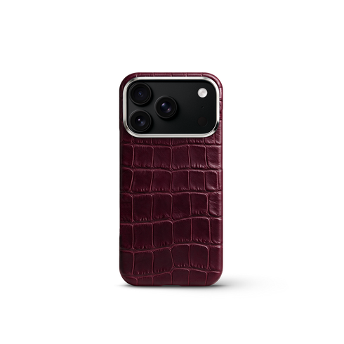 iPhone Case 17 & 18 - Alligator - Burgundy