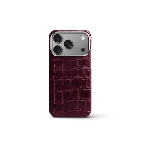 iPhone Case 17 & 18 - Alligator - Burgundy