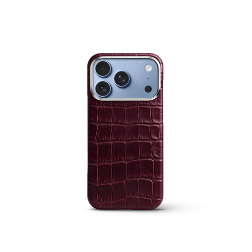 iPhone Case 17 & 18 - Alligator - Burgundy